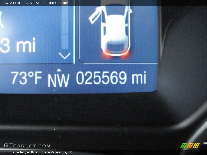 Black / Stone 2012 Ford Focus SEL Sedan