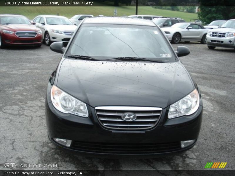 Black Pearl / Gray 2008 Hyundai Elantra SE Sedan