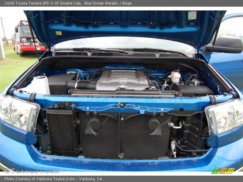 Blue Streak Metallic / Beige 2008 Toyota Tundra SR5 X-SP Double Cab