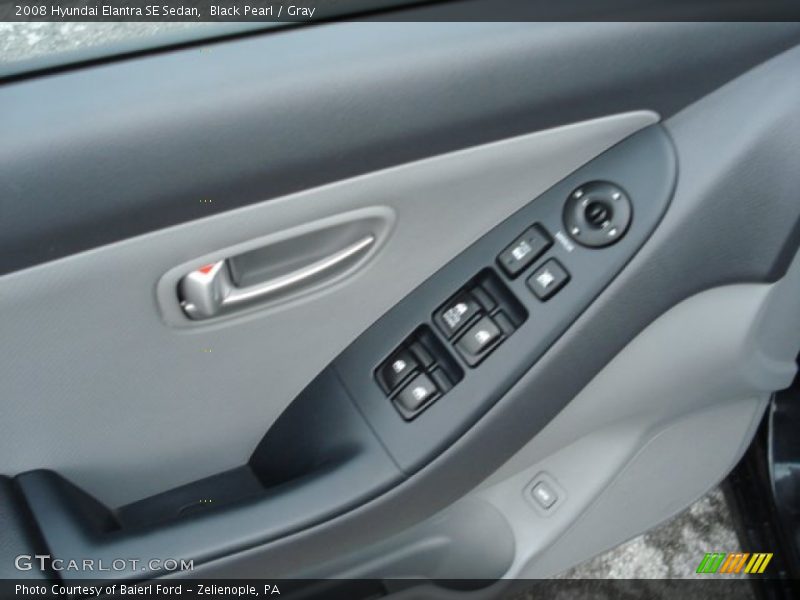 Black Pearl / Gray 2008 Hyundai Elantra SE Sedan