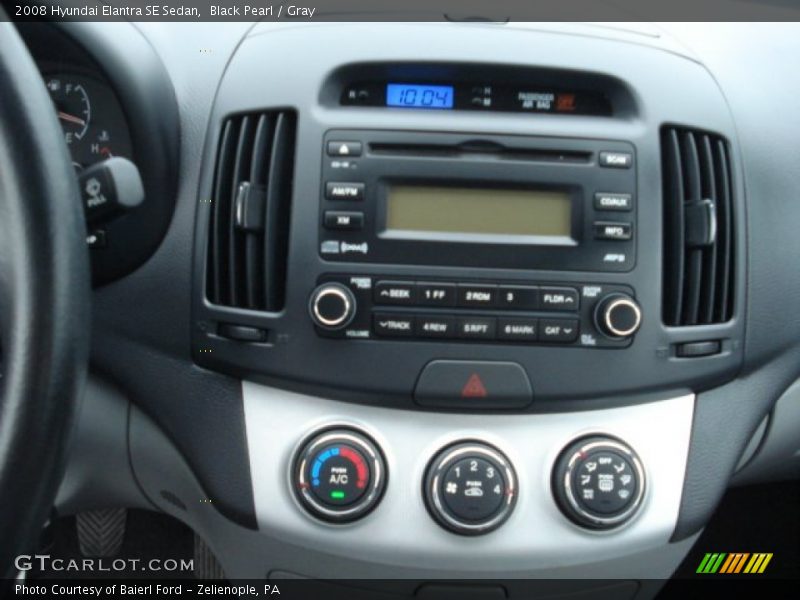 Black Pearl / Gray 2008 Hyundai Elantra SE Sedan