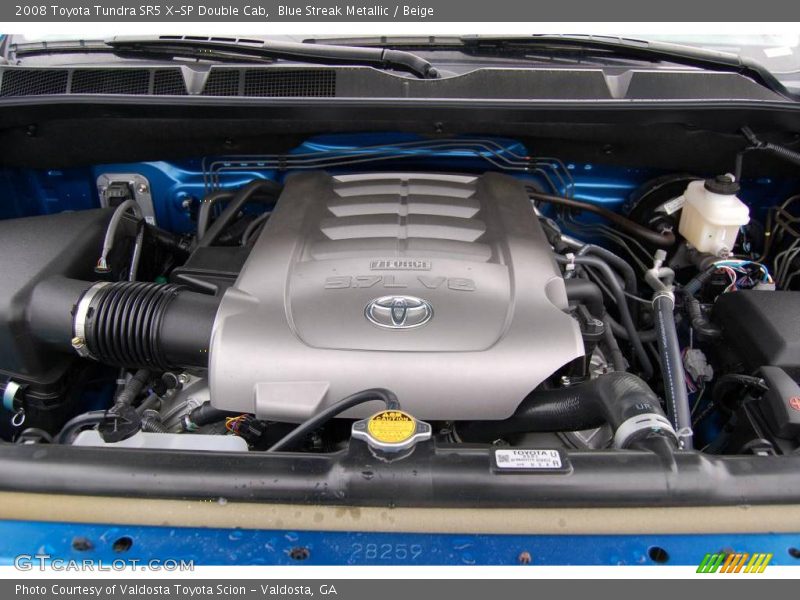 Blue Streak Metallic / Beige 2008 Toyota Tundra SR5 X-SP Double Cab
