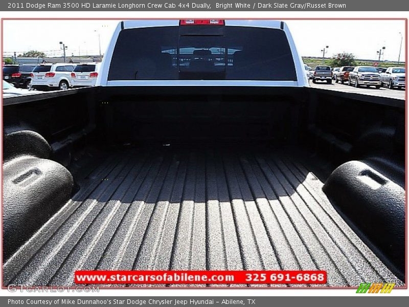 Bright White / Dark Slate Gray/Russet Brown 2011 Dodge Ram 3500 HD Laramie Longhorn Crew Cab 4x4 Dually