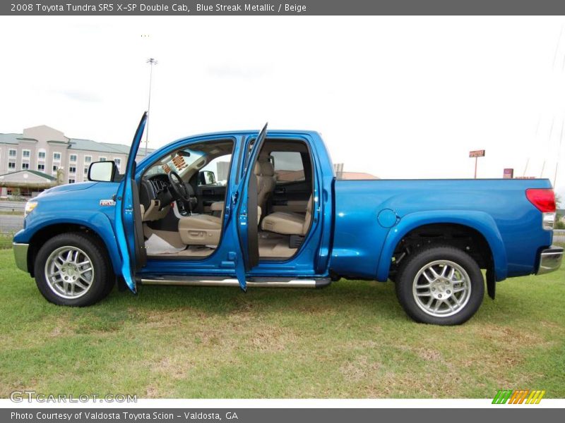 Blue Streak Metallic / Beige 2008 Toyota Tundra SR5 X-SP Double Cab