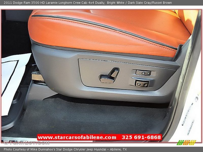 Bright White / Dark Slate Gray/Russet Brown 2011 Dodge Ram 3500 HD Laramie Longhorn Crew Cab 4x4 Dually