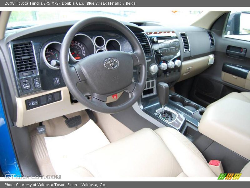 Blue Streak Metallic / Beige 2008 Toyota Tundra SR5 X-SP Double Cab