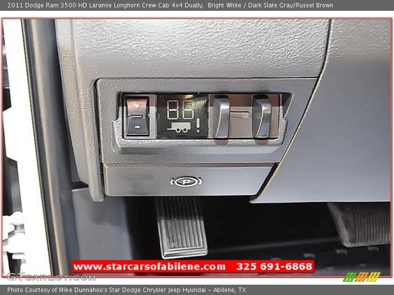Bright White / Dark Slate Gray/Russet Brown 2011 Dodge Ram 3500 HD Laramie Longhorn Crew Cab 4x4 Dually
