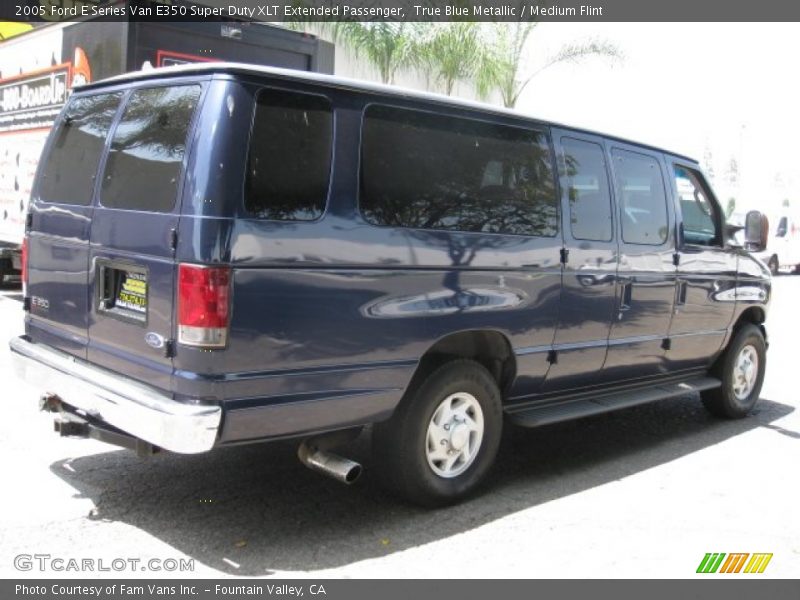 True Blue Metallic / Medium Flint 2005 Ford E Series Van E350 Super Duty XLT Extended Passenger