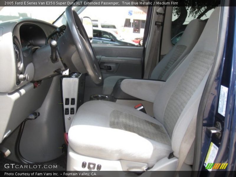 True Blue Metallic / Medium Flint 2005 Ford E Series Van E350 Super Duty XLT Extended Passenger
