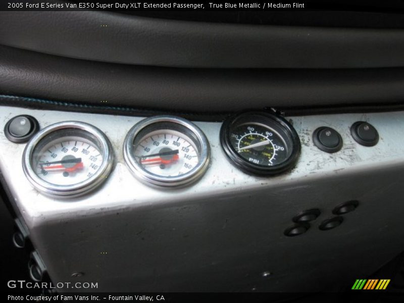 True Blue Metallic / Medium Flint 2005 Ford E Series Van E350 Super Duty XLT Extended Passenger