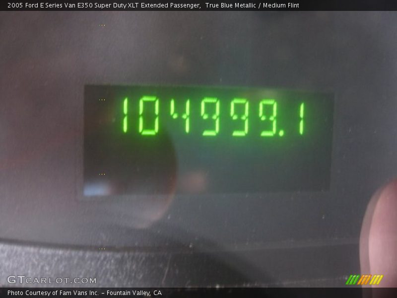True Blue Metallic / Medium Flint 2005 Ford E Series Van E350 Super Duty XLT Extended Passenger