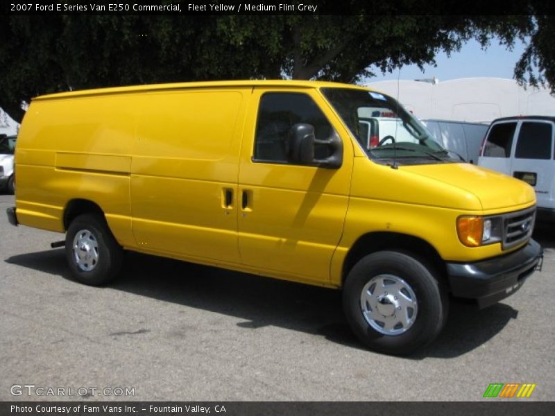 Fleet Yellow / Medium Flint Grey 2007 Ford E Series Van E250 Commercial