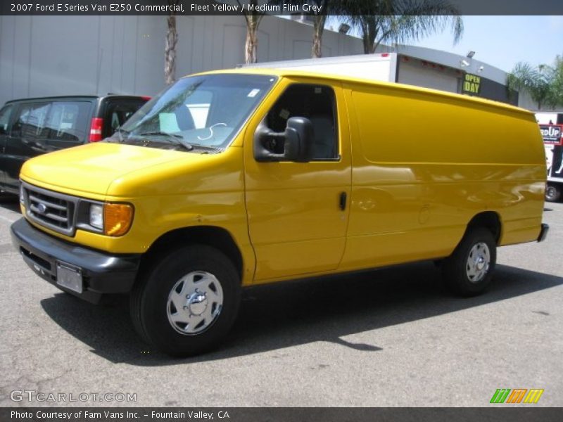 Fleet Yellow / Medium Flint Grey 2007 Ford E Series Van E250 Commercial