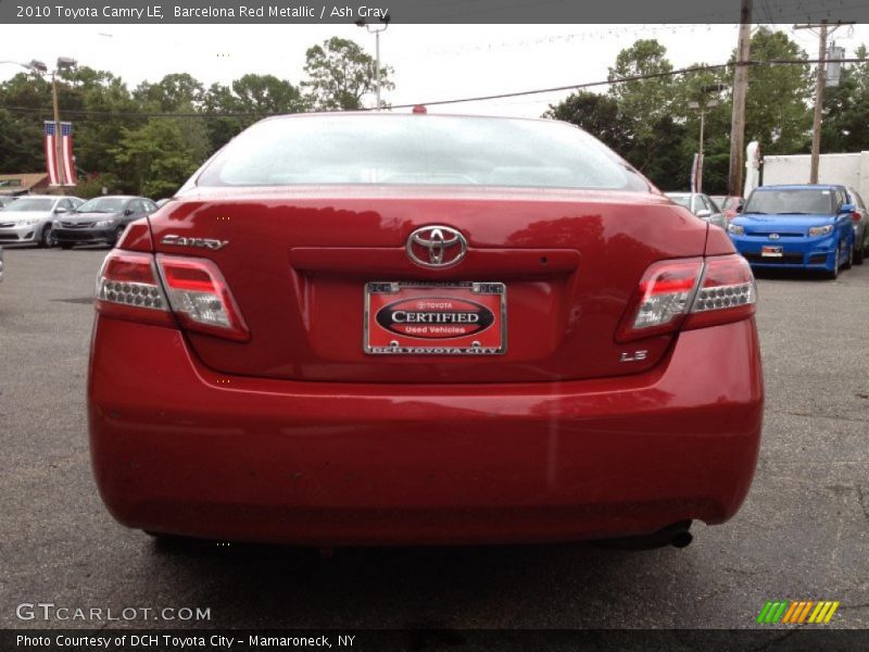 Barcelona Red Metallic / Ash Gray 2010 Toyota Camry LE