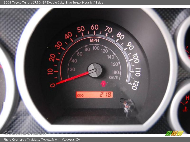 Blue Streak Metallic / Beige 2008 Toyota Tundra SR5 X-SP Double Cab