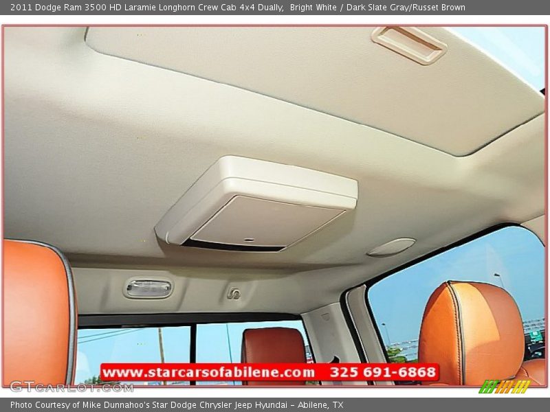 Bright White / Dark Slate Gray/Russet Brown 2011 Dodge Ram 3500 HD Laramie Longhorn Crew Cab 4x4 Dually
