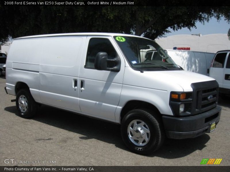 Oxford White / Medium Flint 2008 Ford E Series Van E250 Super Duty Cargo