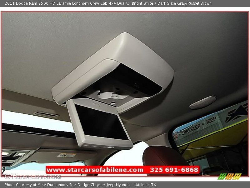 Bright White / Dark Slate Gray/Russet Brown 2011 Dodge Ram 3500 HD Laramie Longhorn Crew Cab 4x4 Dually