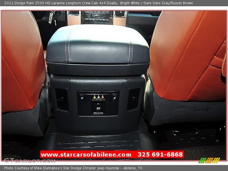 Bright White / Dark Slate Gray/Russet Brown 2011 Dodge Ram 3500 HD Laramie Longhorn Crew Cab 4x4 Dually
