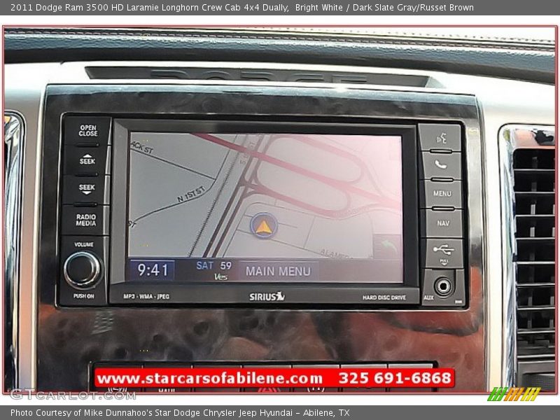 Bright White / Dark Slate Gray/Russet Brown 2011 Dodge Ram 3500 HD Laramie Longhorn Crew Cab 4x4 Dually
