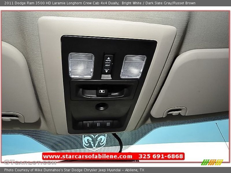 Bright White / Dark Slate Gray/Russet Brown 2011 Dodge Ram 3500 HD Laramie Longhorn Crew Cab 4x4 Dually