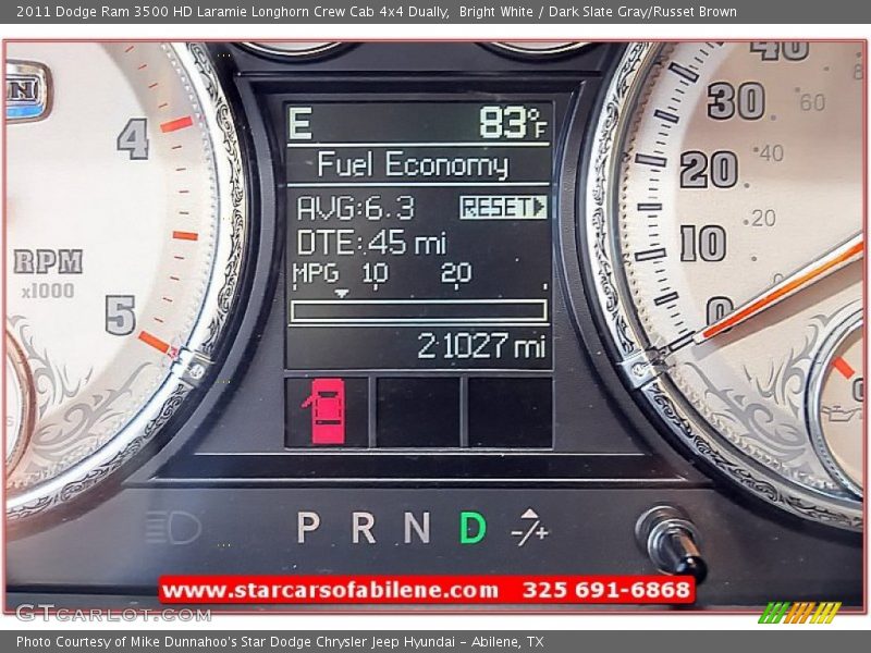 Bright White / Dark Slate Gray/Russet Brown 2011 Dodge Ram 3500 HD Laramie Longhorn Crew Cab 4x4 Dually