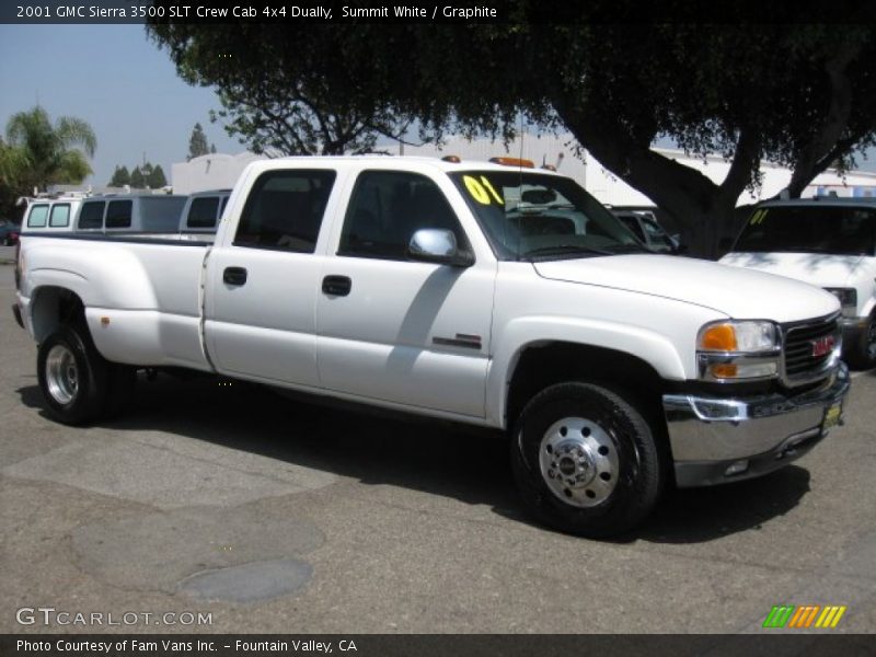  2001 Sierra 3500 SLT Crew Cab 4x4 Dually Summit White