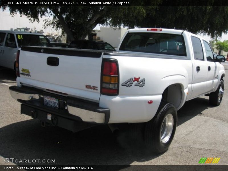 Summit White / Graphite 2001 GMC Sierra 3500 SLT Crew Cab 4x4 Dually