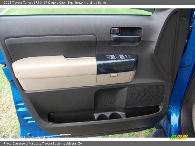 Blue Streak Metallic / Beige 2008 Toyota Tundra SR5 X-SP Double Cab