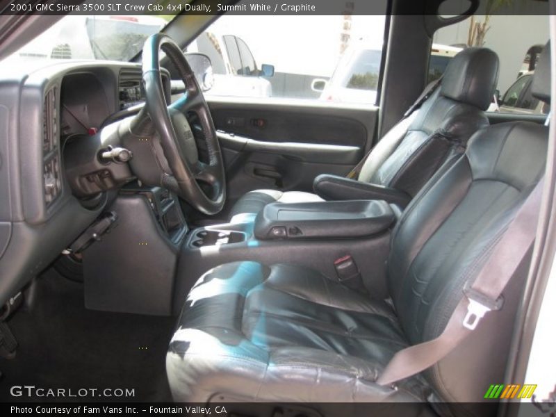 Summit White / Graphite 2001 GMC Sierra 3500 SLT Crew Cab 4x4 Dually