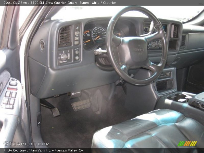 Summit White / Graphite 2001 GMC Sierra 3500 SLT Crew Cab 4x4 Dually