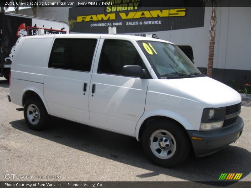 Ivory White / Pewter 2001 Chevrolet Astro Commercial Van