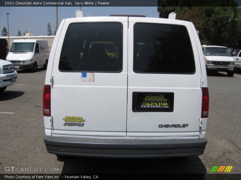 Ivory White / Pewter 2001 Chevrolet Astro Commercial Van