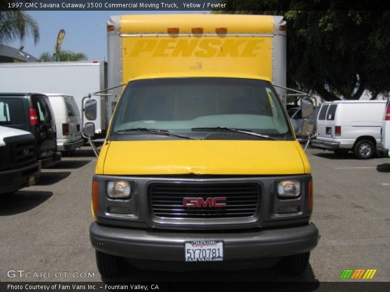 Yellow / Pewter 1997 GMC Savana Cutaway 3500 Commercial Moving Truck