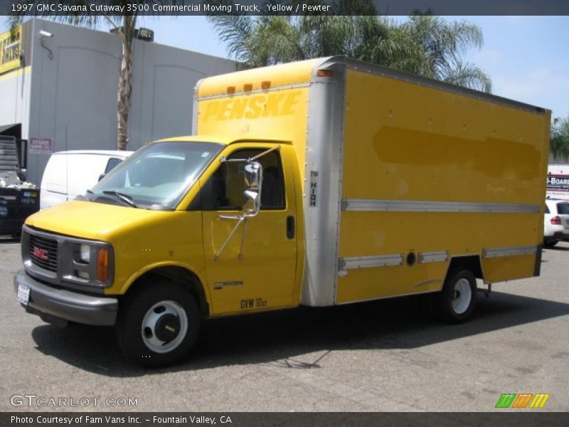 Yellow / Pewter 1997 GMC Savana Cutaway 3500 Commercial Moving Truck