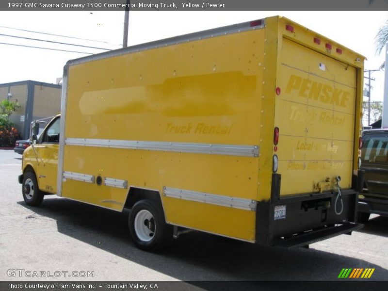 Yellow / Pewter 1997 GMC Savana Cutaway 3500 Commercial Moving Truck