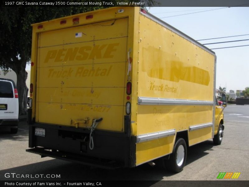 Yellow / Pewter 1997 GMC Savana Cutaway 3500 Commercial Moving Truck