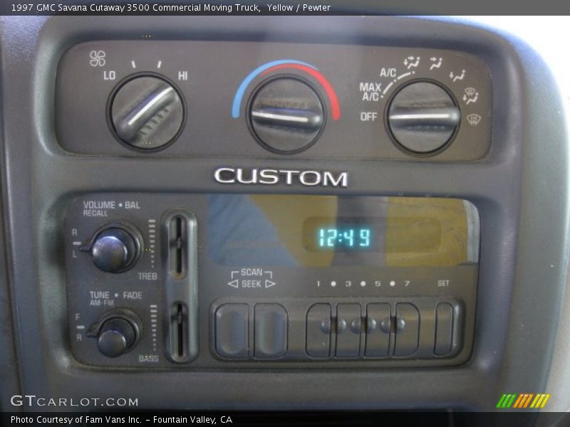 Yellow / Pewter 1997 GMC Savana Cutaway 3500 Commercial Moving Truck