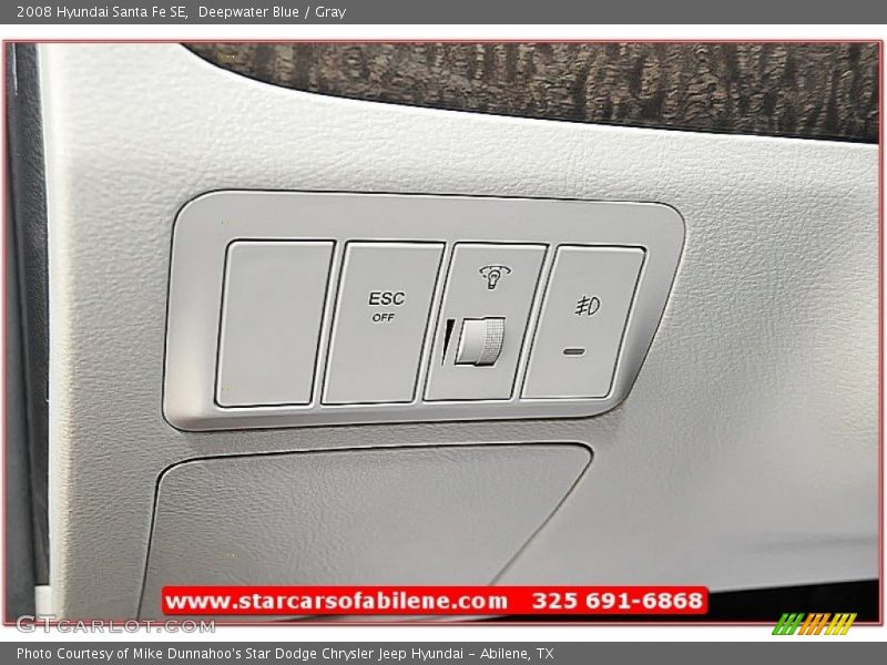 Deepwater Blue / Gray 2008 Hyundai Santa Fe SE