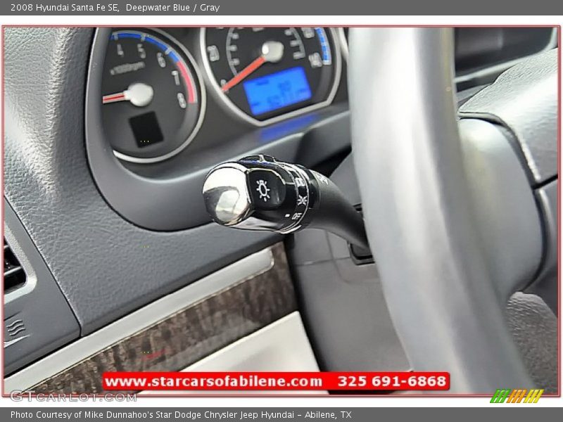 Deepwater Blue / Gray 2008 Hyundai Santa Fe SE