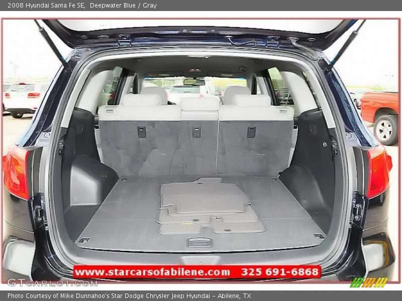 Deepwater Blue / Gray 2008 Hyundai Santa Fe SE