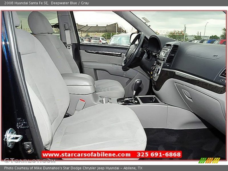 Deepwater Blue / Gray 2008 Hyundai Santa Fe SE