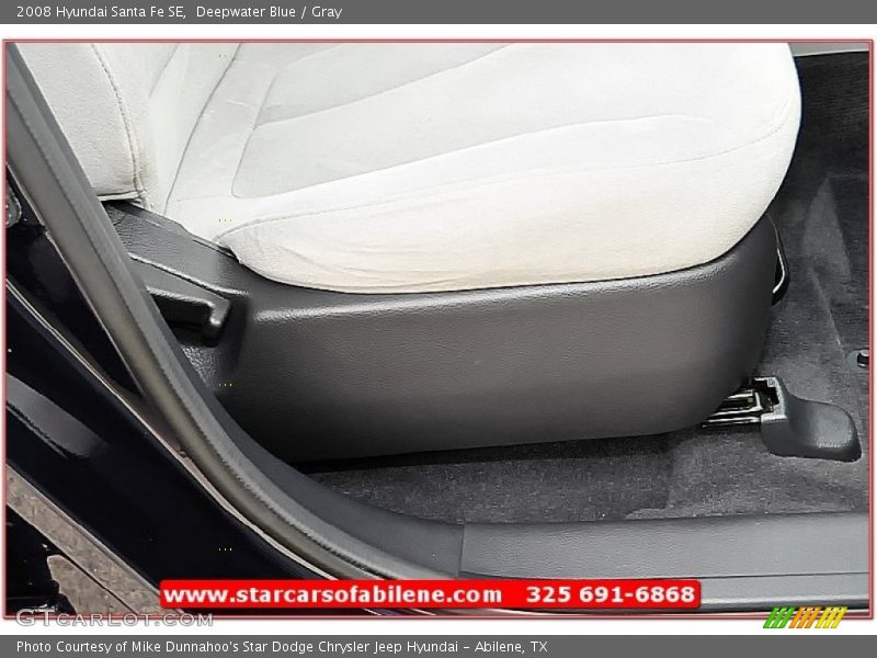 Deepwater Blue / Gray 2008 Hyundai Santa Fe SE