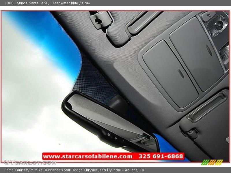 Deepwater Blue / Gray 2008 Hyundai Santa Fe SE