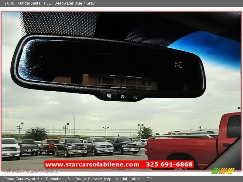 Deepwater Blue / Gray 2008 Hyundai Santa Fe SE