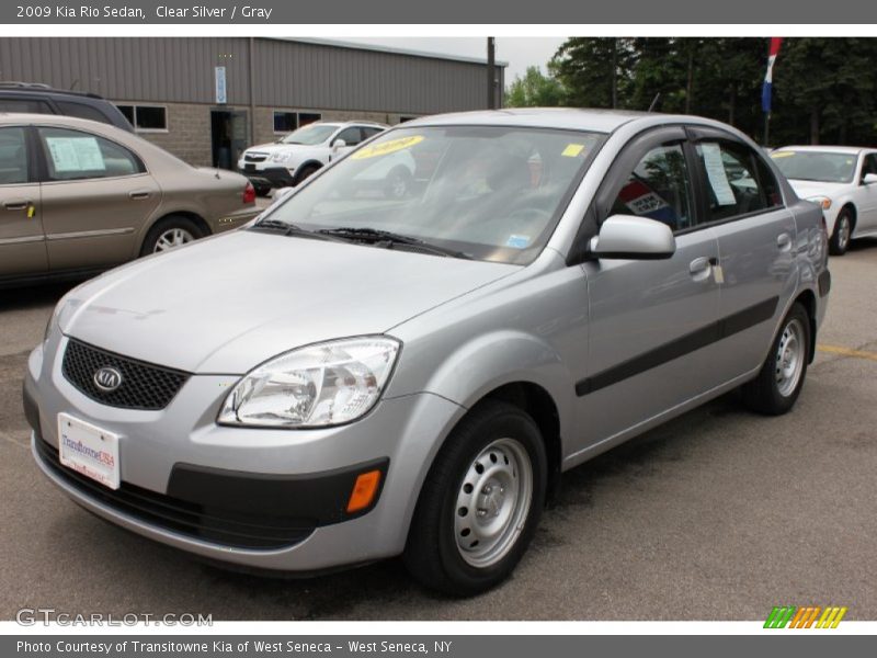 Clear Silver / Gray 2009 Kia Rio Sedan