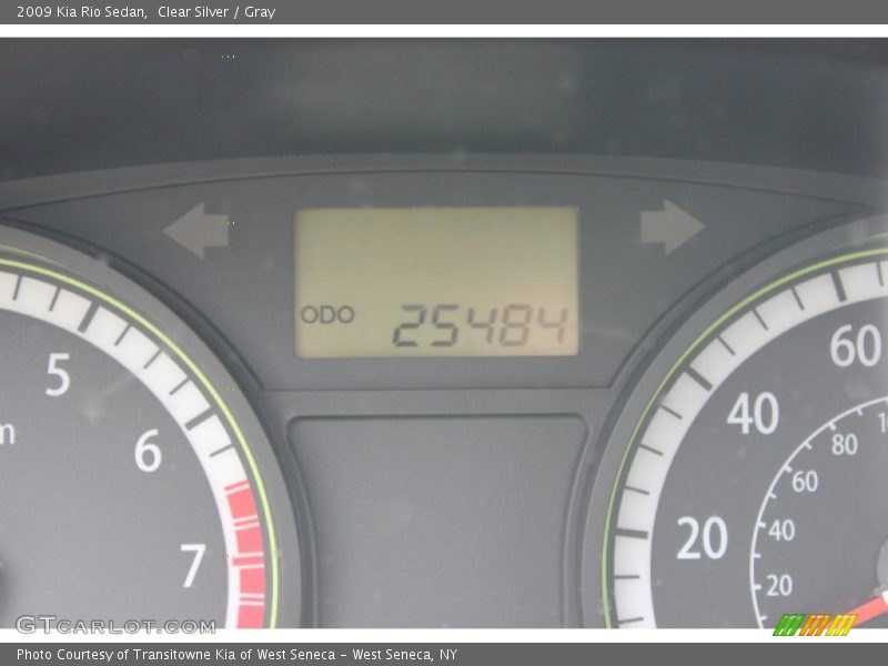 Clear Silver / Gray 2009 Kia Rio Sedan