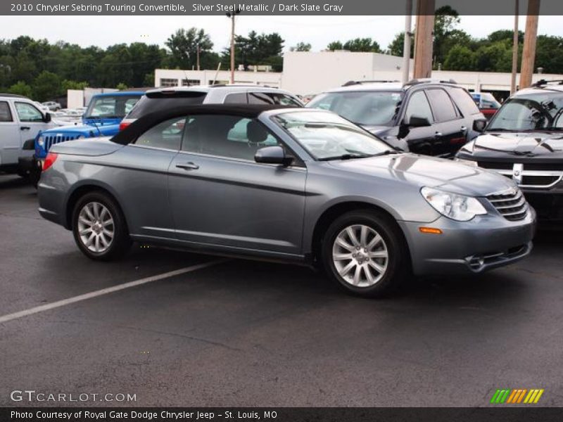 Silver Steel Metallic / Dark Slate Gray 2010 Chrysler Sebring Touring Convertible