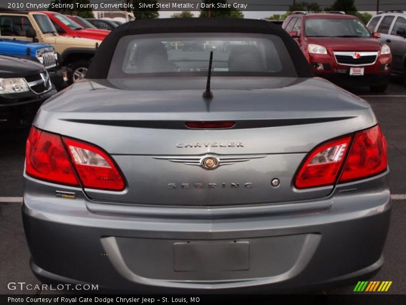 Silver Steel Metallic / Dark Slate Gray 2010 Chrysler Sebring Touring Convertible