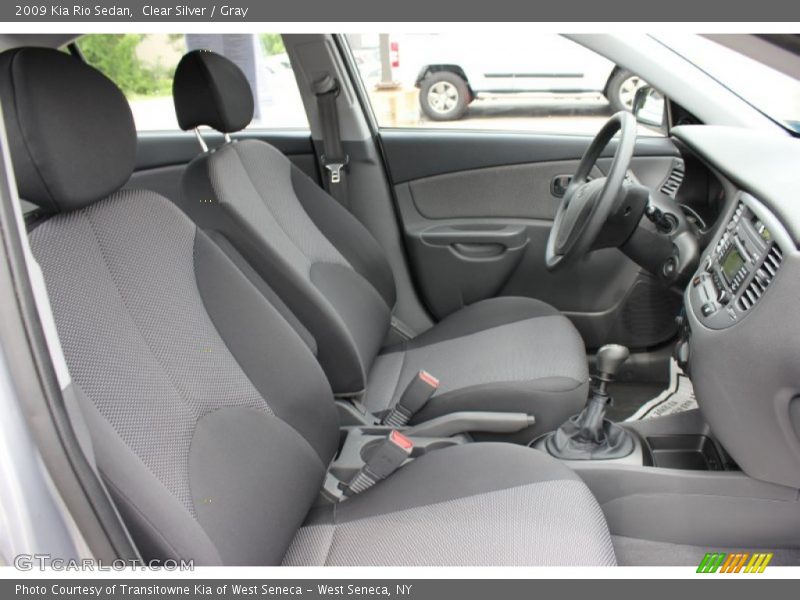 Clear Silver / Gray 2009 Kia Rio Sedan